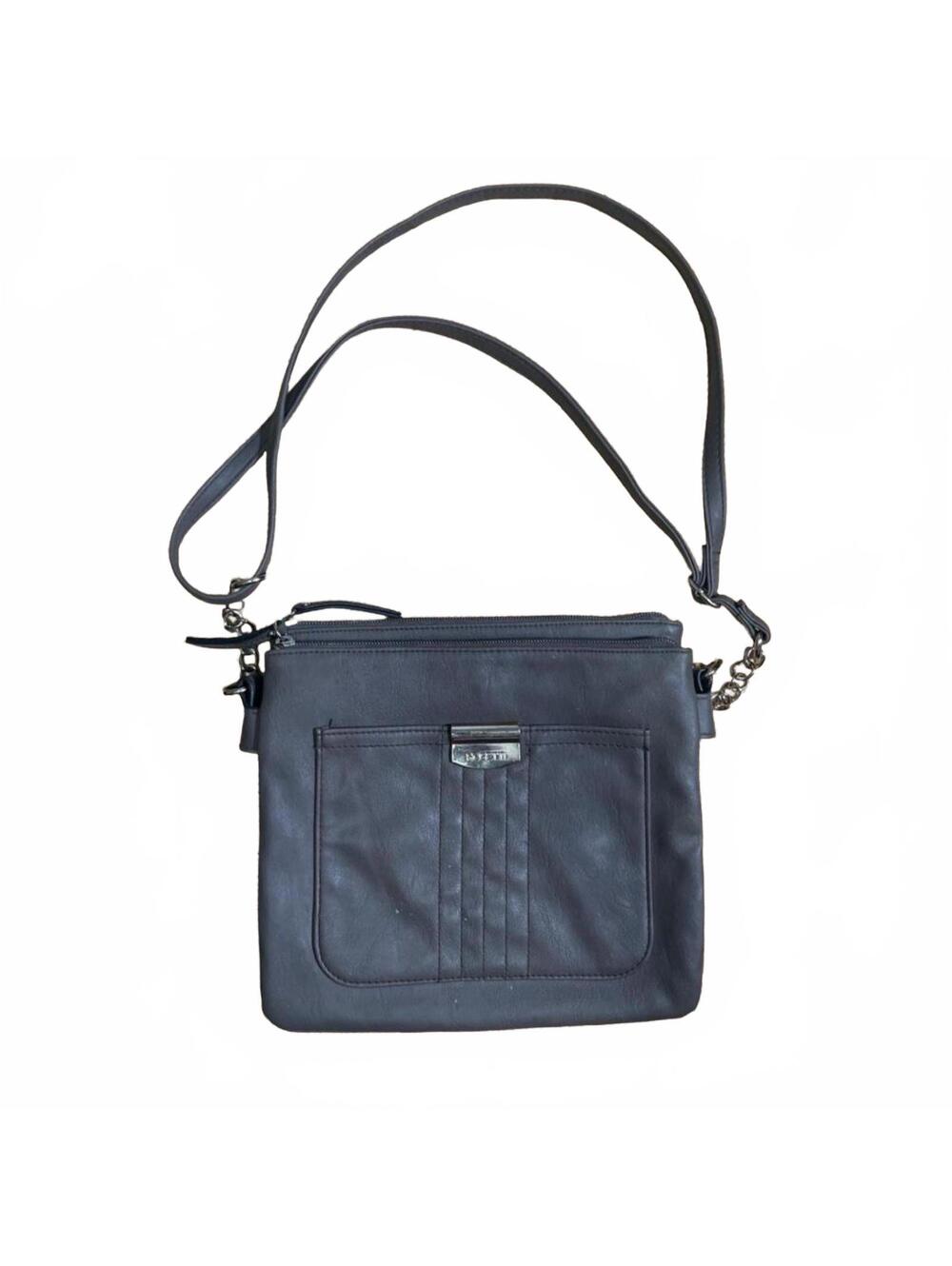 Rosetti Midge Gray Faux Leather Crossbody Bag Medium Casual Minimalist Style